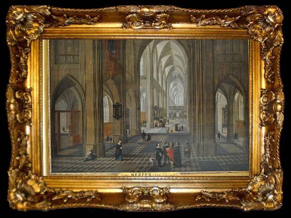 framed  Pieter Neefs View of the interior of a church, ta009-2